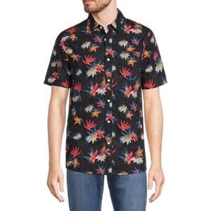 Volcom Men’s Cotton Floral Collared Button Down Size Small